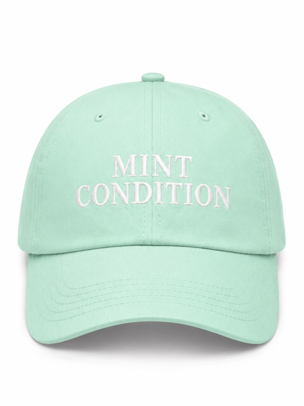 🍃Mint Condition Dad Hat Green Minimal Aesthetic Adjustable Unisex Cap NWT New!!!